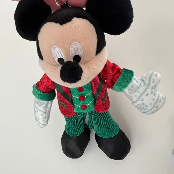 Mickey Minnie Christmas Tokyo Disney bag charms plush - Picture 2 of 5